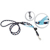 Leo Pet Smart Guinzaglio in Corda con Moschettone Blu e Nero 200cm