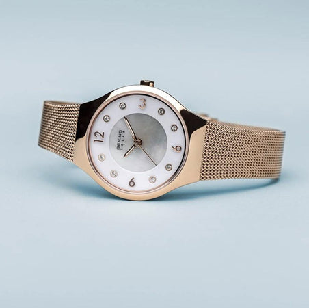 Bering Orologio Solar oro rosa brilliante