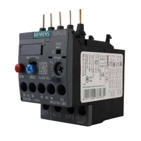 Siemens Relè di Sovraccarico 7-10A S00 Classe 10 Montaggio su Contattore