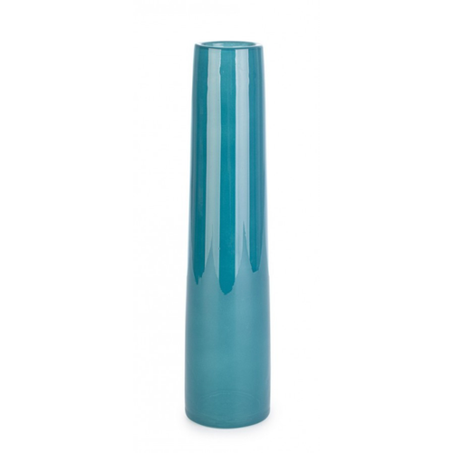 Vaso jannik cilindrico in vetro lavorato