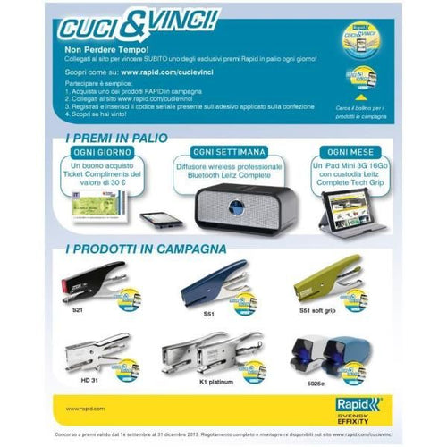 Cucitrice elettrica rapid 5025e supreme blu fino a 25 fogli 25095202 - 108300
