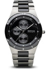 Bering Orologio Classic argento spazzolato/ceramica nera