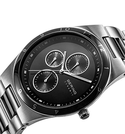 Bering Orologio Classic argento spazzolato/ceramica nera
