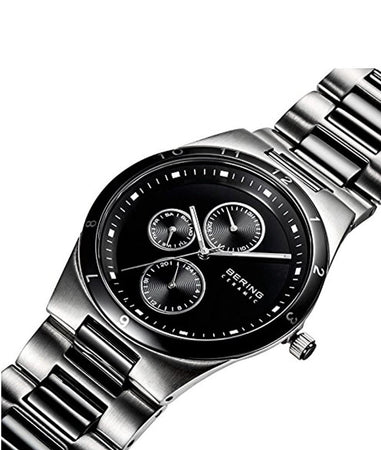 Bering Orologio Classic argento spazzolato/ceramica nera