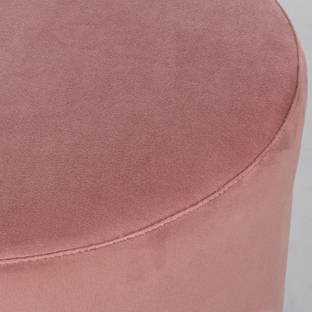 Pouf "Lucilla" in velluto anticato h 40 cm arredamento per salotto moderno