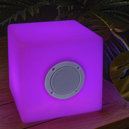 Lampada a led cubo speaker per uso interno ed esterno