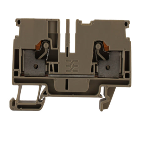 Morsetto passante beige 6mmq 1 piano 2 conduttori Weidmuller