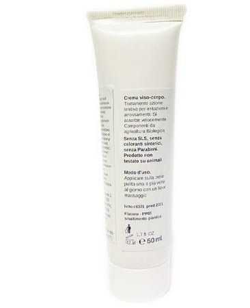 Crema 50ml alla calendula, Aloe vera, Vite rossa, fior di Melo lenitivo pelle secca, irritazioni