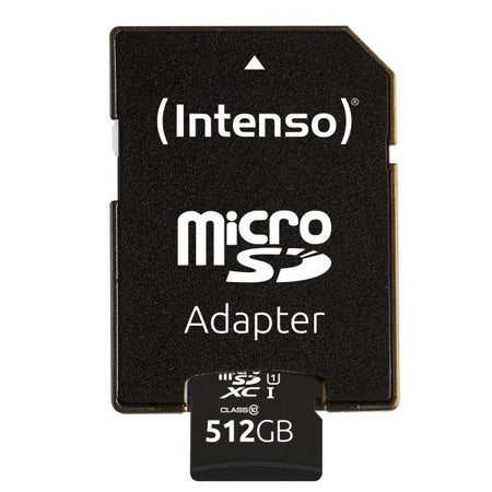 INTENSO MEMORY CARD MICRO SD 512GB UHS-I PREMIUM Up to 90 Mb/s