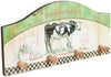 Biscottini Appendino mucca decorato Biscottini legno anticato 4 ganci cucina 29x3.5x14 per