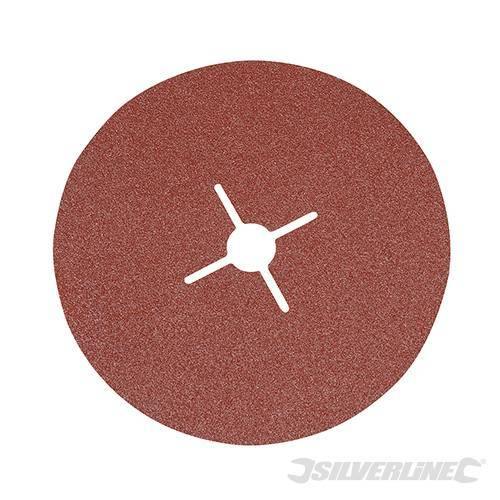 Dischi silverline in ossido di alluminio con foro tondo per smerigliatrici angolari varie grane Silverline