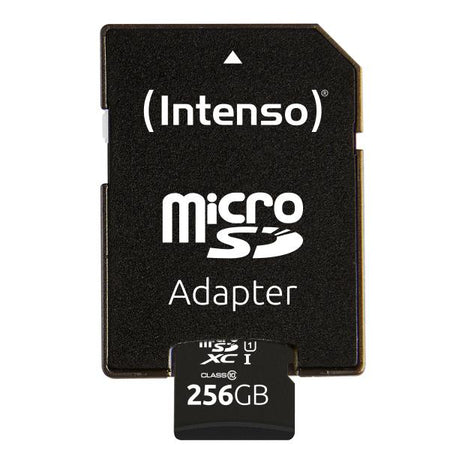 INTENSO MEMORY CARD MICRO SD 256GB UHS-I PREMIUM Up to 90 Mb/s