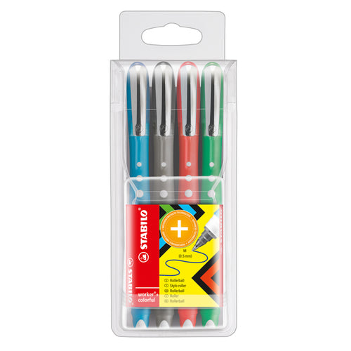 Astuccio 4 Roller WorkerColorful 0,5Mm Col. Assortiti Stabilo