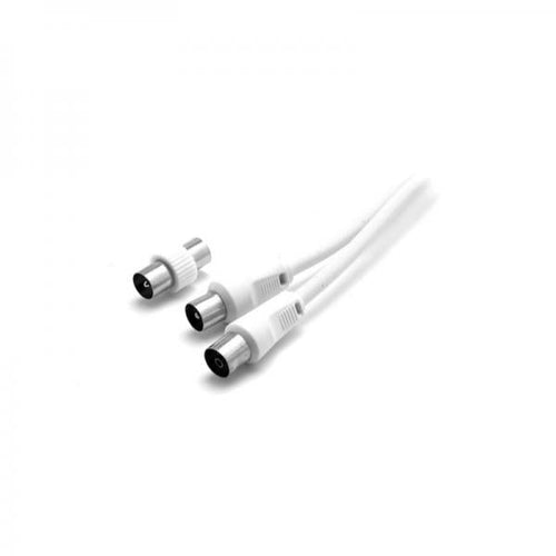 Cavo antenna tv - spina presa maschio-femmina - IEC 75 ohm - 2 mt