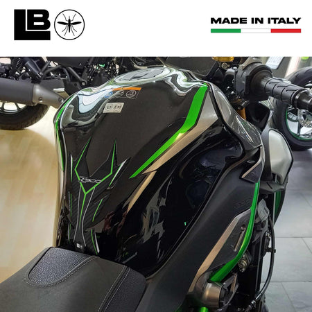 Adesivo gel 3D Protezione Paraserbatoio compatibile con Kawasaki Z900 2018-2025