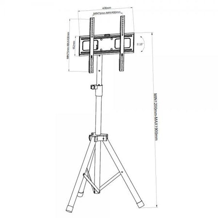 Supporto Treppiede Universale a Pavimento per TV 17-60''