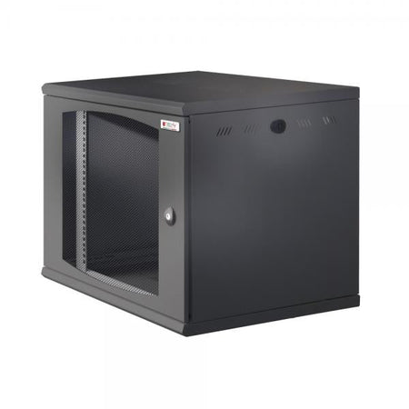 Armadio Rack 19'' a muro 6U sezione unica P 500mm Porta Grigliata Nero