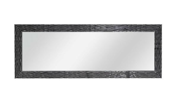 MOBILI2G - Specchiera laccata nera lucida rettangolare- Misure: l.90 x h.180 x p.2,5