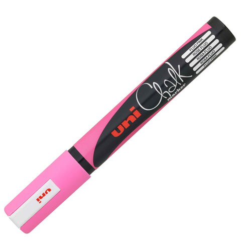 Marcatore A Gesso Liquido Uni Chalk P.Tonda Rosa Fluo Uni Mitsubishi