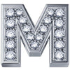 Elements Elemento lettera m in oro bianco e diamanti