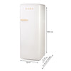 Frigorifero Mono porta Retro Vintage Bianco Domo DO91709R