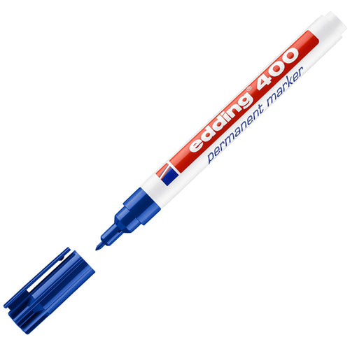 Marcatore Permanente Edding 400 Punta Conica Blu