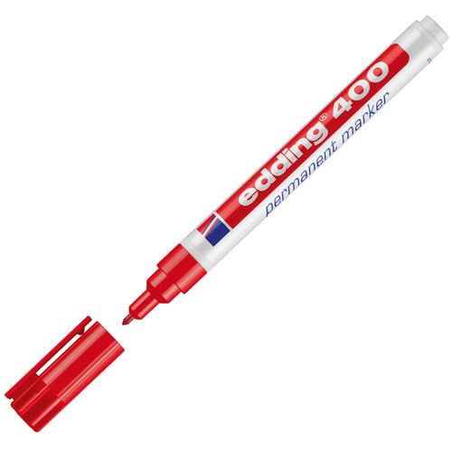 Marcatore Permanente Edding 400 Punta Conica Rosso