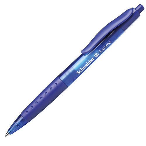 Penna A Sfera A Scatto Suprimo Punta Media Blu Schneider
