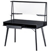 Scrivania Multifunzione con Lavagna Magnetica Cassetto 127.5x60cm Legno Nero