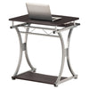 Scrivania Porta PC Tavolo Studio con Porta Tastiera e Ripiani Metallo e Legno Silver Marrone