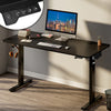 Scrivania con Regolazione Altezza 140x60 H 72-117cm Elettrica Comandi Touch Nero
