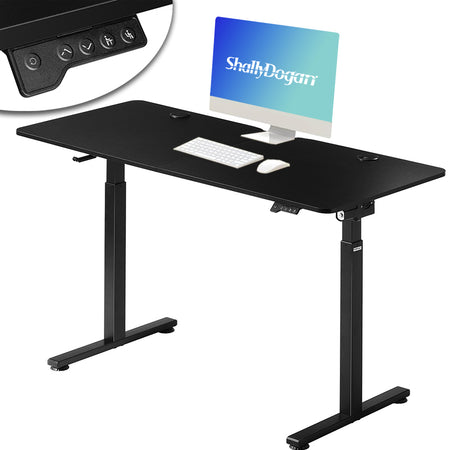 Scrivania con Regolazione Altezza 140x60 H 72-117cm Elettrica Comandi Touch Nero