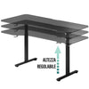 Scrivania con Regolazione Altezza 160x75 H 72-117cm Elettrica Comandi Touch Nero