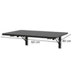 Tavolino Pieghevole a Muro Tavolo Multifunzione Salvaspazio 60x40cm Nero