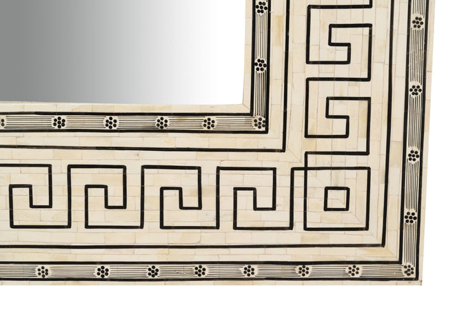 Biscottini Biscottini Specchiera da Parete Legno Osso Cammello 124x4x163 Orientabile