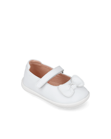 Bebè bambina barefoot primi passi bianco Garvalin