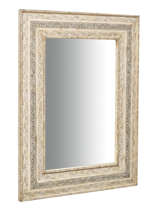 Biscottini Specchiera da appendere verticale/orizzontale in Legno e Osso di cammello L95xPR5XH122 Cm