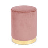 Pouf Lucilla in velluto anticato h 40 cm arredamento per salotto moderno
