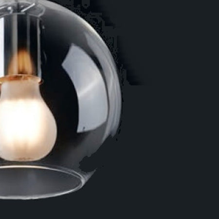 Lampadario Illuminando PAGODA 1A E27 LED sospensione vetro trasparente lampada soffitto