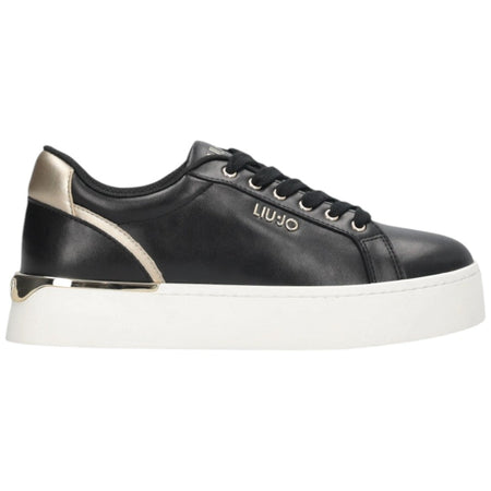 Liu Jo scarpe nere oro sneakers platform PRETTY
