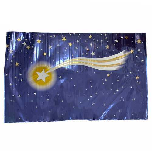 Carta cielo stellato per presepe Stella Cometa sfondo paesaggio 70 x 100 cm