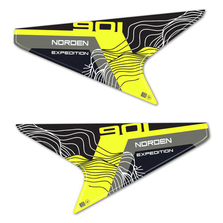 Adesivi 3D Fianchi Laterali coda moto compatibili con Husqvarna Norden 901 2025