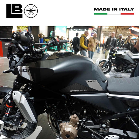 Adesivi Gel 3D Laterali Serbatoio moto compatibili con Husqvarna Svartpilen 801