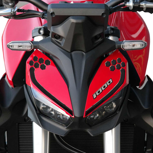 Adesivi Gel 3D Protezioni Muso Frontale compatibili con Honda Hornet 1000 2025