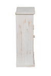 Biscottini VETRINETTA BACHECA IN LEGNO FINITURA BIANCA ANTICATA L42XPR15XH48 CM STILE SHABBY