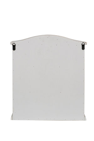 Biscottini VETRINETTA BACHECA IN LEGNO FINITURA BIANCA ANTICATA L42XPR15XH48 CM STILE SHABBY