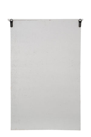 Biscottini VETRINETTA BACHECA IN LEGNO FINITURA BIANCA ANTICATA L60XPR18XH89 CM STILE SHABBY