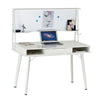 Scrivania Multifunzione con Lavagna Magnetica Cassetto 127.5x60cm Legno Bianco