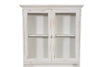 Biscottini VETRINETTA BACHECA IN LEGNO FINITURA BIANCA ANTICATA L48XPR12XH63 CM STILE SHABBY