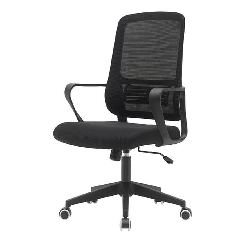Sedia Poltrona da Ufficio Scrivania Girevole Altezza Regolabile 98-108cm Traspirante